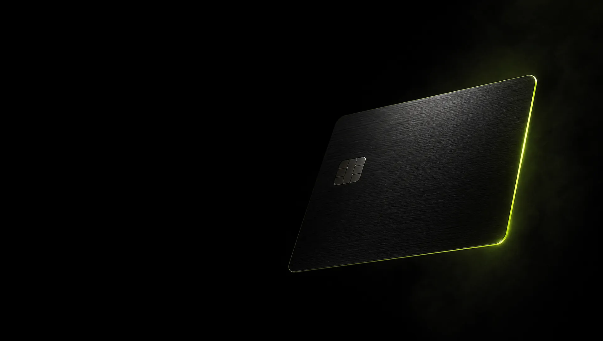Power card floating in studio light